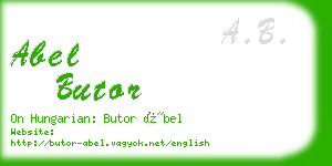 abel butor business card